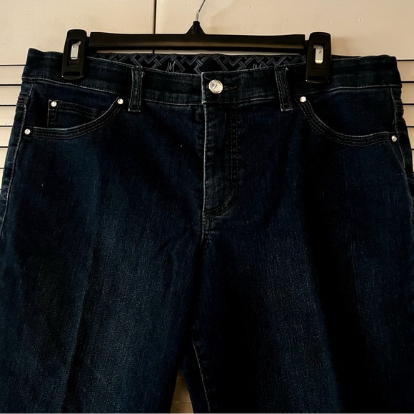 JM Collection Straight Leg Embellished Denim Jeans. - Picture 3 of 10